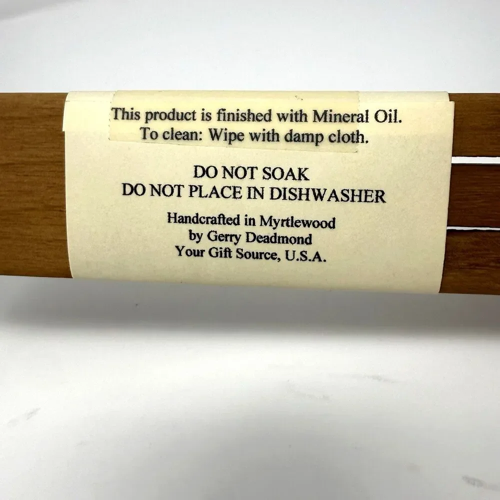 Gary Deadmond Myrtlewood Salad Tongs Flip Around Inside Out Handcrafted USA